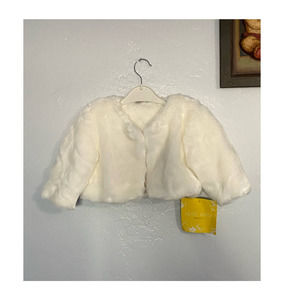 Petite Adele Girls Faux Fur small cropped Jacket 5-6